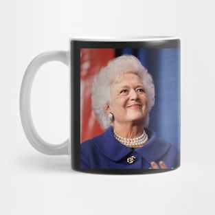 Original Silver Fox Barbara Bush RIP Sticker Mug